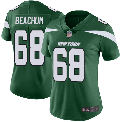 New York Jets Limited Green Women Kelvin Beachum Home Jersey NFL Football #68 Vapor Untouchable